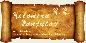 Milomira Manjulov vizit kartica